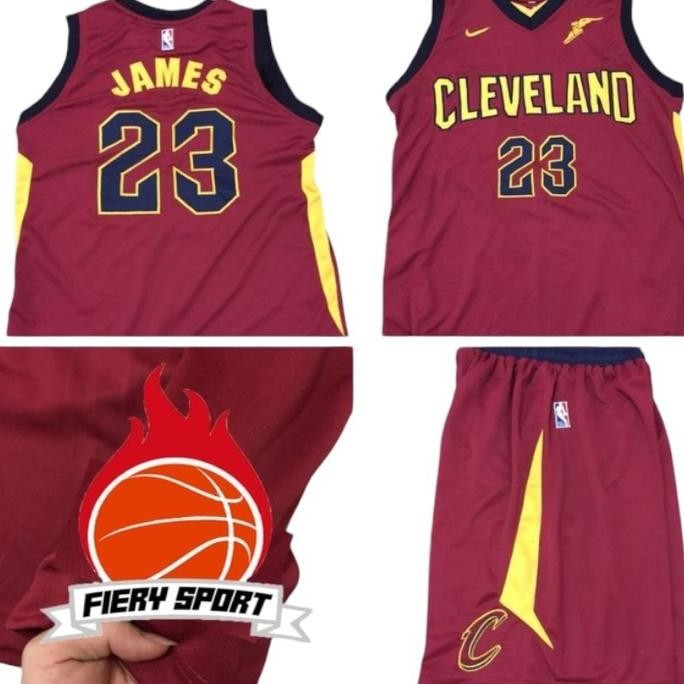 Jersey Stelan Basket NBA Cavs Maroon Lebron James