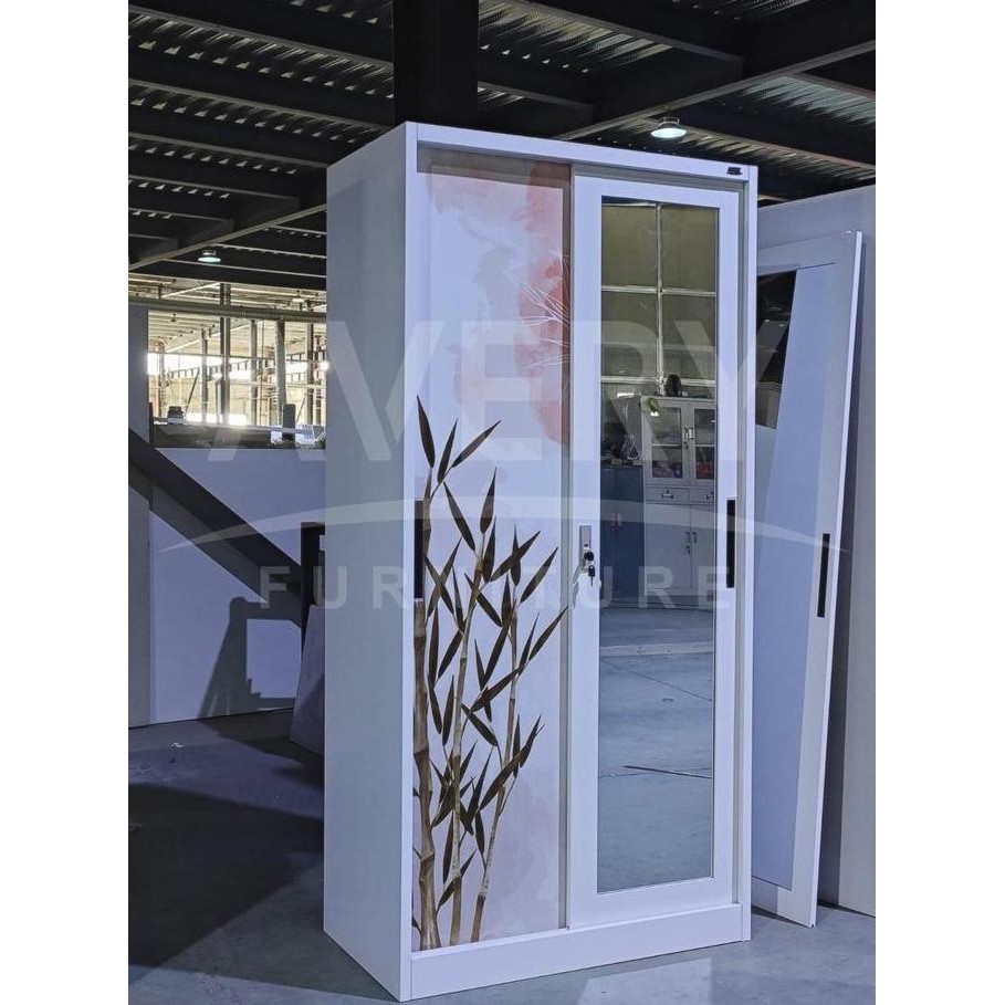 Promo Lemari Baju Besi Bamboo - Lemari Baju Sliding - Lemari SLiding Baju - Lemari Baju - Lemari Baj