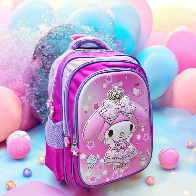 Tas troli sekolah sd kuromi ransel anak melody sanrio momoroll hello PN