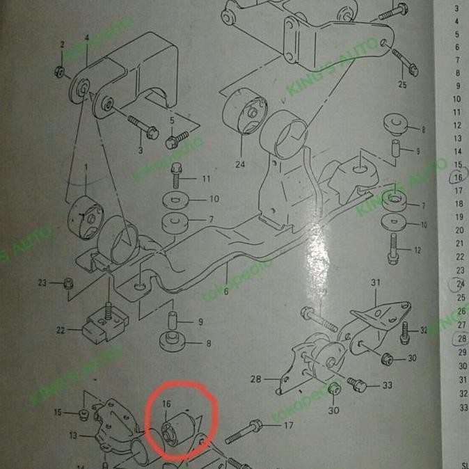 Engine Mounting Karimun Kotak Belakang