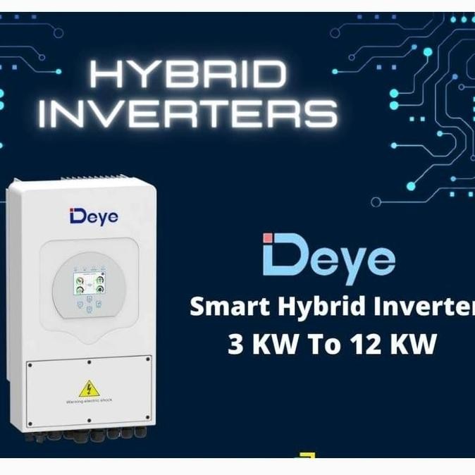 DEYE HYBRID INVERTER 3 PHASE 48V 8KW 10KW 12KW 20KW POWER BIDIRECTIONAL ORIGINAL DAN TERPERCAYA