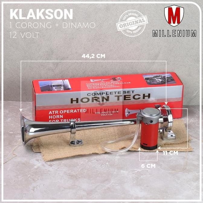 Klakson Angin Mobil Truk Bus 1 Corong Dinamo Elektrik 12 Volt