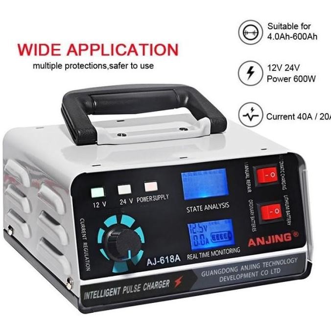Charger Aki Aj-618A 12V 40 Ampere - 24V 20 Ampere Mobil Motor