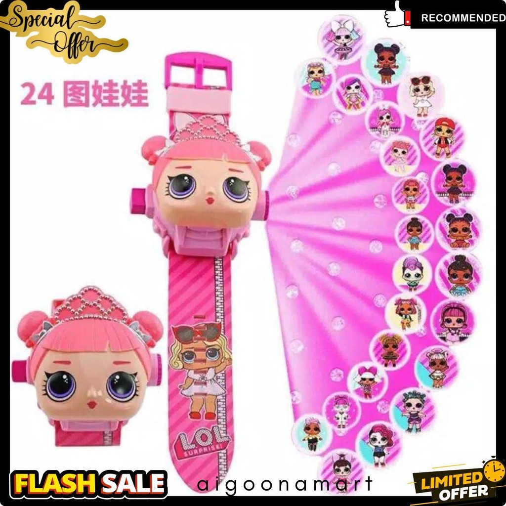 50% Off Jam Tangan Anak Laser Proyektor (Led) Digital Kepala Jumbo Karakter Lol Avengers Pony (Banya