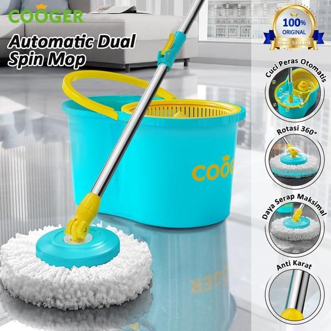 COOGER Alat Pel Spin Super Mop // Spin Mop Cooger