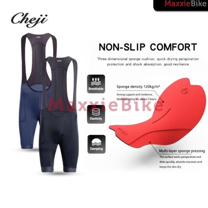CHEJI Celana Sepeda Pria Pendek BIB PRO CJ-Bart BIB SHORTS MEN Pocket