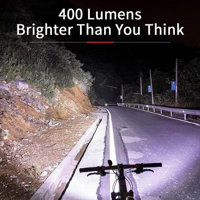 400LM LAMPU DEPAN SEPEDA ROCKBROS YQ-QD400LM ORIGINAL RECHARGEABLE