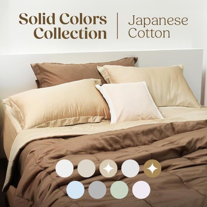 sprei katun jepang polos 120x200 160x200 180x200 200x200