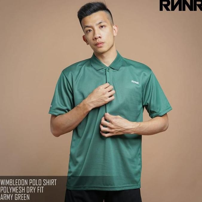 Polo Shirt Wimbledon bahan DryFit untuk Olahraga Tennis atau Golf