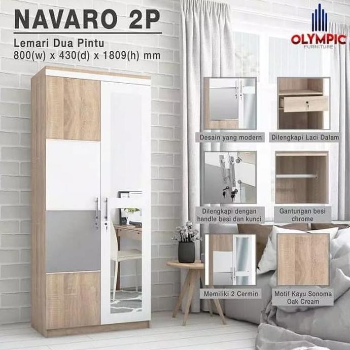 Lemari 2 pintu Olympic Navaro - Bandung area only