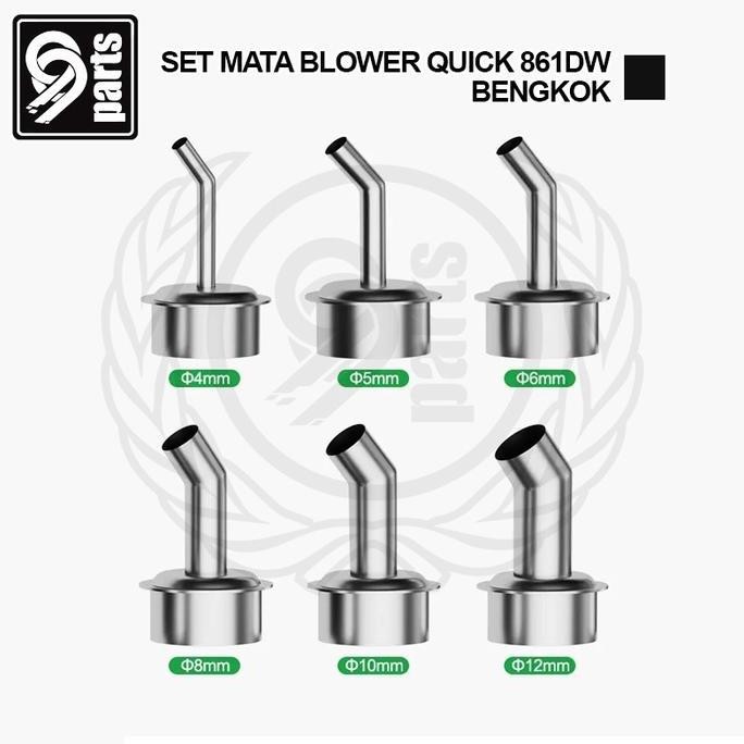 ENOTECA - Set Mata Blower Quick 861DW Bengkok 6IN1 / Set Nozzle Blower Quick 861DW Bengkok 6IN1