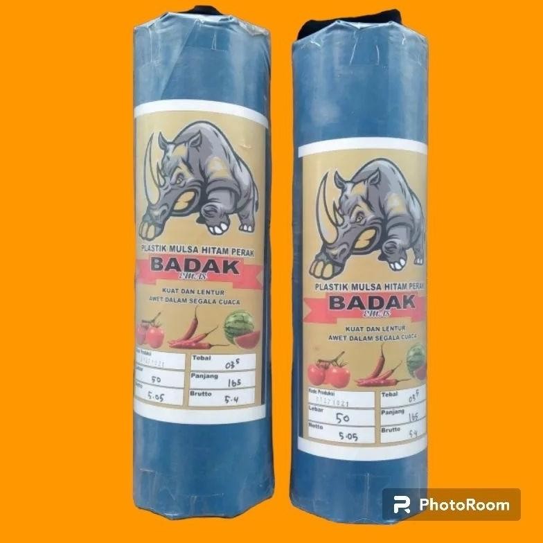 LEGOLANT- RAJA TANI Plastik Mulsa Plastik Pertanian Hitam Perak 1 roll isi 5kg ukuran Lebar 100cm x 