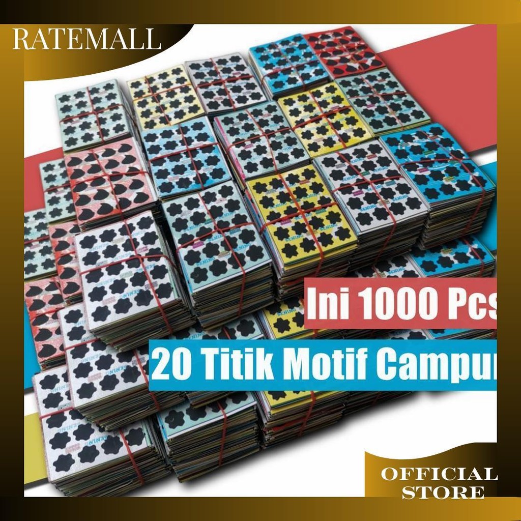 1000 Pcs Kupon Gosok Gosok Bom 20 Titik Mainan Gosokan Tengkorak Viral Promo