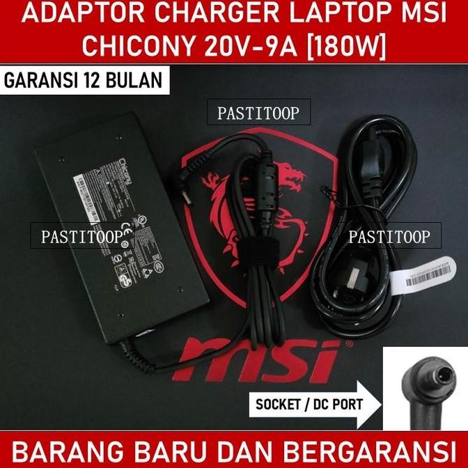 Adaptor Charger Laptop Msi Chicony Delta A17-180P1A Adp-180Tb H A15-180P1A 20V 9A 180W Baru