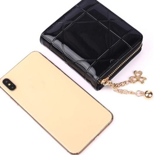 ENOTECA - DOMPET KECIL WANITA KULIT FASHION KOREA MURAH ESTER LIPAT RESLETING GLOSSY ABG