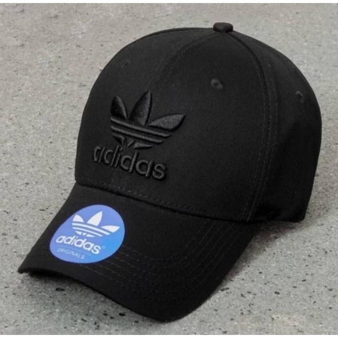 TOPI BASEBALL ADIDAS LOGO ORIGINAL BLACK CAPS / TOPI PRIA WANITA