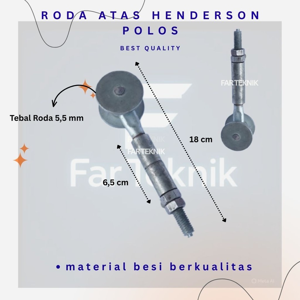 Roda Atas Polos Premium – Roda Geser Pintu Lemari, Garasi, Toko