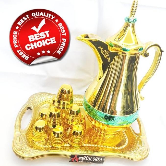 Gelas Cucing Kaca Gelas Zam Zam Warna Emas Gold Berkilau Cangkir Sloki Zamzam Mewah Exclusive