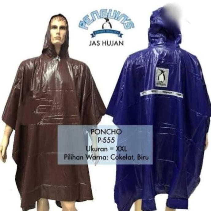 Promo Jas hujan penguins poncho P555 -  jas hujan kelelawar penguin COD
