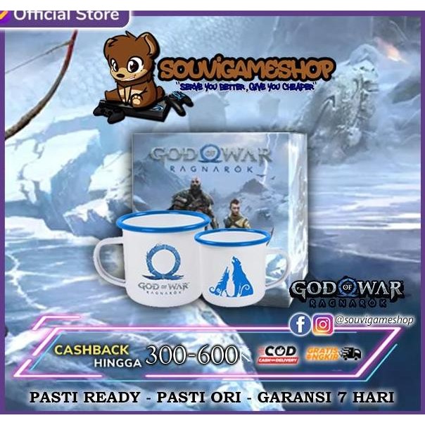 God Of War Ragnarok Enamel Mug / Hadiah Official God Of War