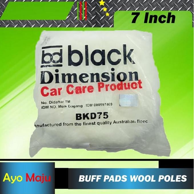 DF353>> Buff Pads Wool Poles 7 inch Original Black Dimension BKD75