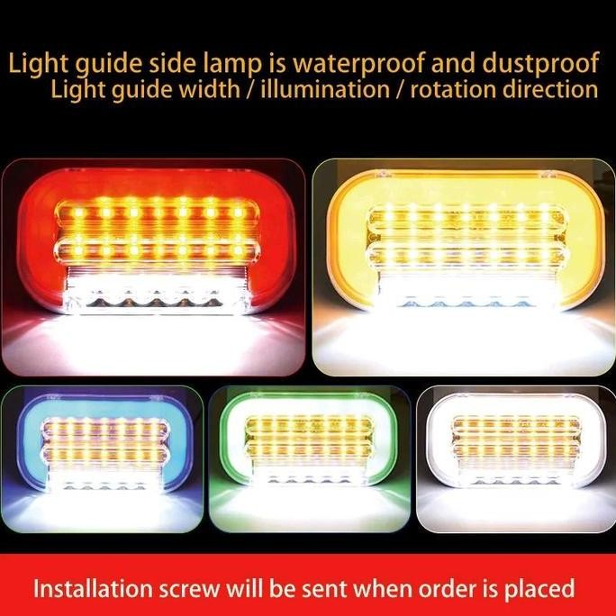 DF331>> Lampu Bak Samping LED 24 Volt Sen Running Flash SMD Plasma Supersonic COB Kolong Modul Ultra