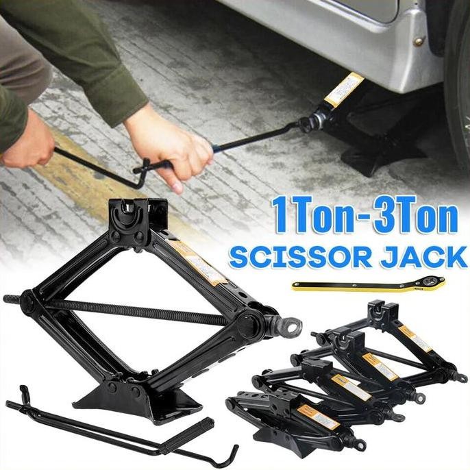 DB8 >> 1/2/3Ton Dongkrak Jembatan Mobil Scissor Jack Car Manual Universal /dongkrak jembatan tekiro/