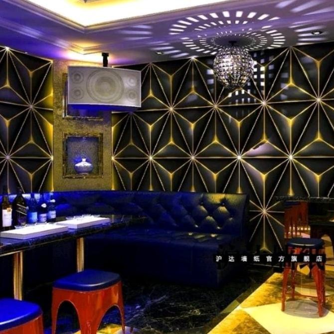 New New PROMO PAKET HEMAT 5 ROLL Wallpaper Sticker Dinding KRISTAL CAKRA BATU ALAM GEOMETRIS 3D Deko