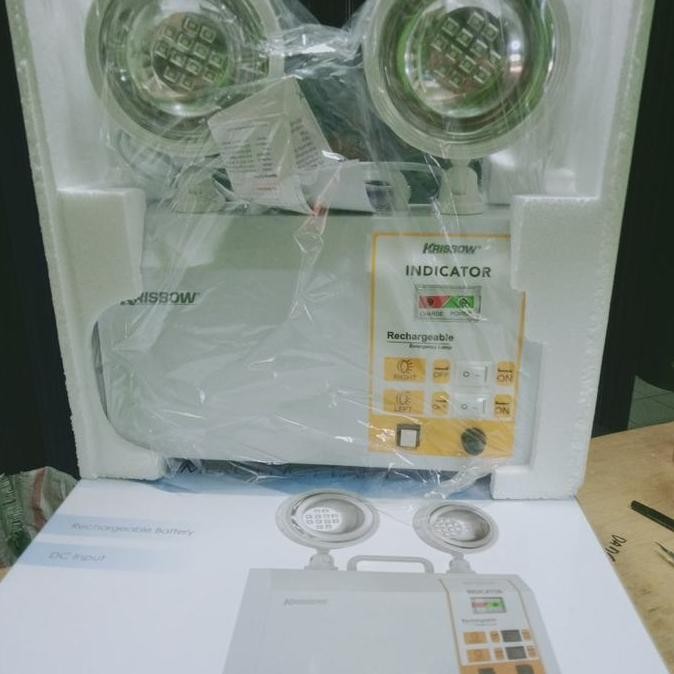 BEBAS ONGKIR - KRISBOW LAMPU DARURAT TWIN SPOT EMERGENCY LAMP ORIGINAL ASLI