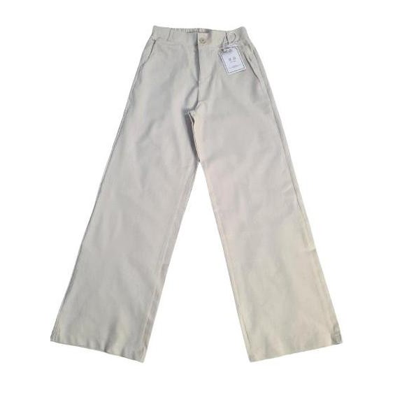 Celana Premium Katun Linen Kulot Highwaist Celana Hitam Wanita Celana Basic Kain Panjang