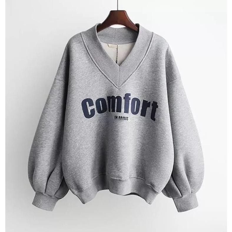 Kekinian SWEATER WANITA - COMFORT SWEATER VNECK - SWEATER WANITA TERBARU ..