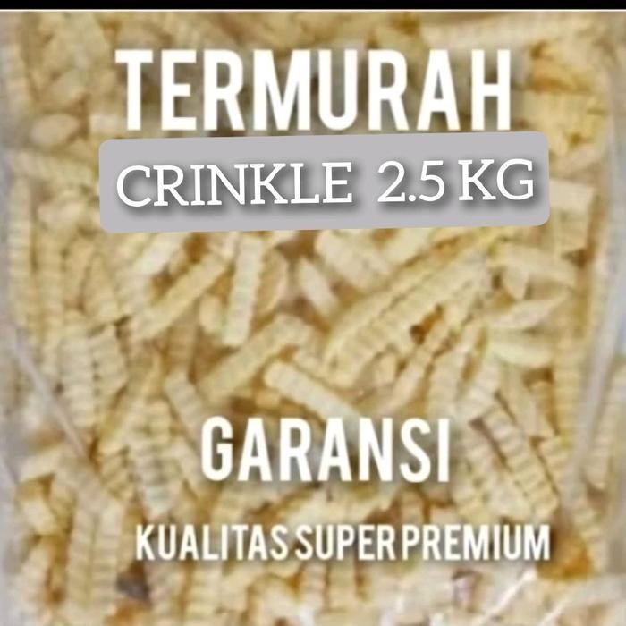 Kentang Frozen Crinkle cut 2.5,kg Merk SANTAPS. Kentang goreng