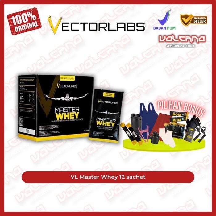VectorLabs Master Whey 12 sachet VL isolate concentrate HALAL BPOM