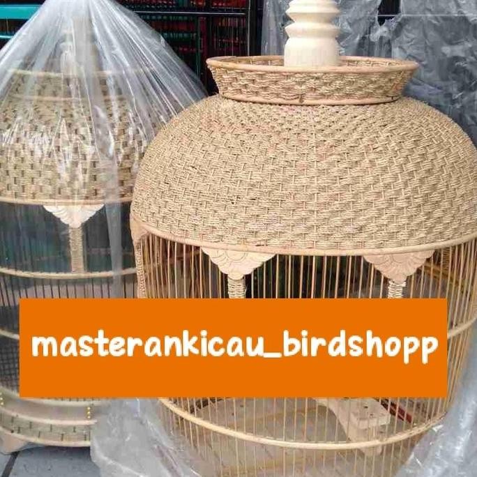 sangkar kandang perkutut rotan anyaman fullsett mewah murah