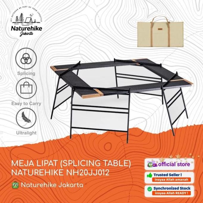 Meja Lipat Naturehike Nh20Jj012 Camping Outdoor Portable Rak Susun Bbq