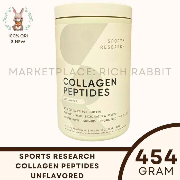 Sports Sport Research Collagen Peptides Unflavored 454 Gram