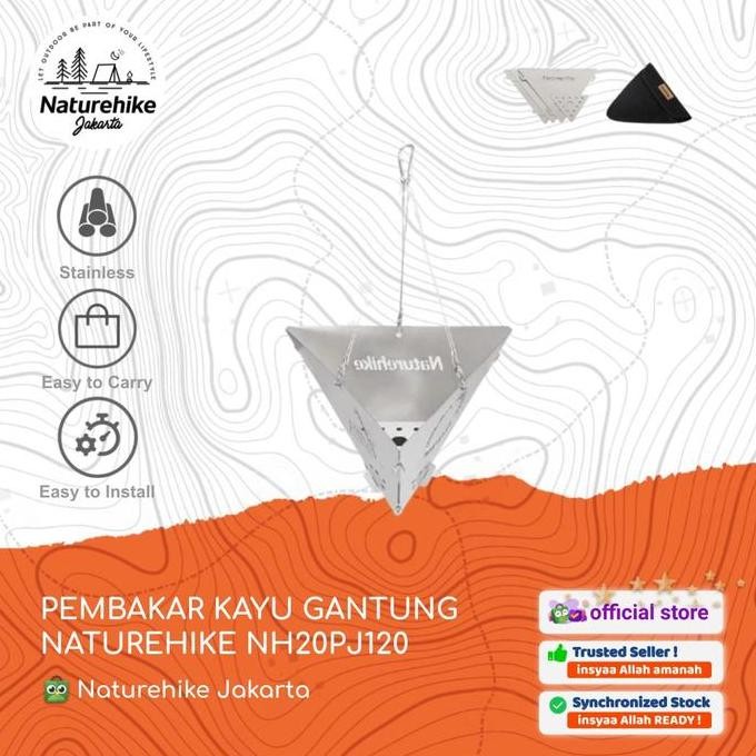 Pembakar Kayu Gantung Naturehike Nh20Pj120 Api Bakar Penghangat
