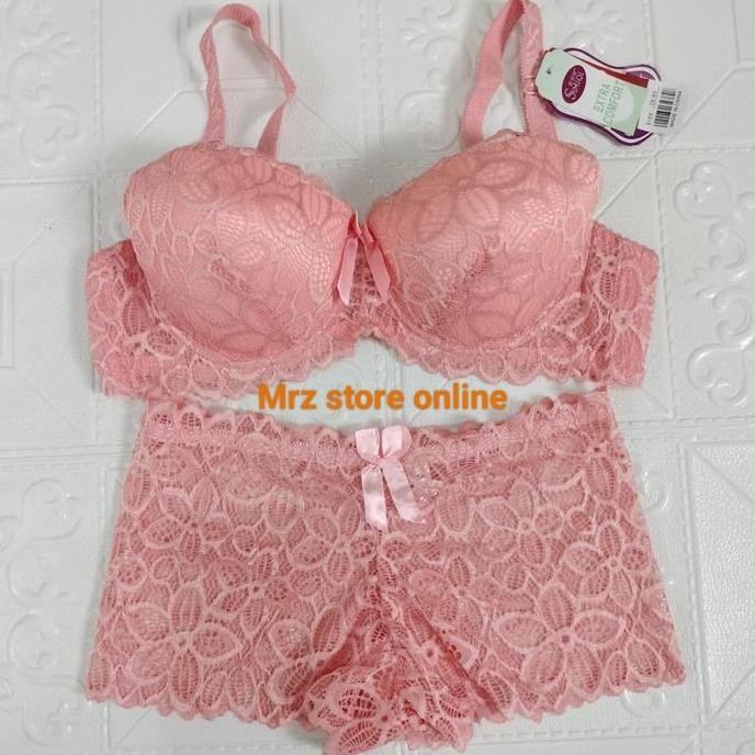 Bra Set Kawat Busa Tebal Cd Segi Empat Cup Besar