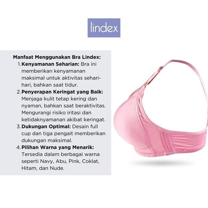 Lindex Bra Polos 272 Bentuk Full Cup Non Wire Tanpa Kawat Kualitas Top