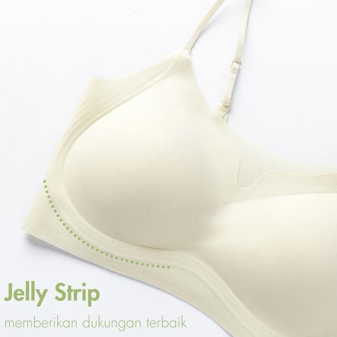 Uru [2 Pcs] Bra Air Jelly Bra Tali Ramping Premium Super Ringan & Nyaman Dipakai - Tebal, Art, Remaj