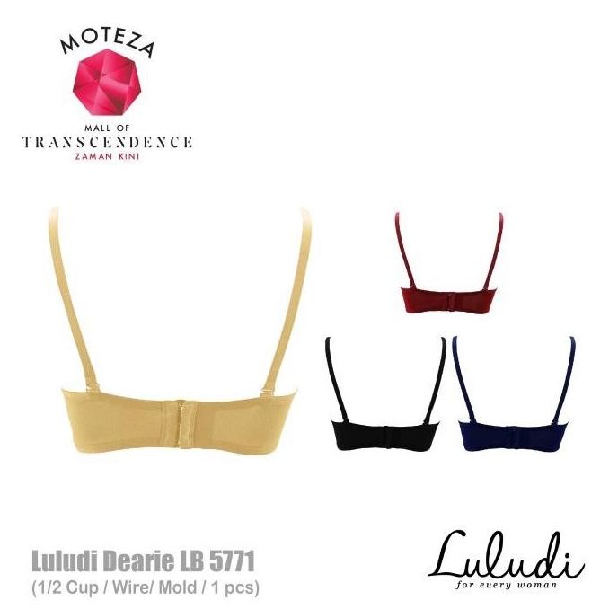 Luludi Dearie Bra - Lb 5771 R1 - 1/2 Cup - Mold - Wire ( Kawat) Busa Top Wanita Bh
