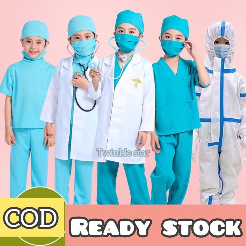 Baru - Baju Dokter Anak - Seragam Dokter Anak - Baju Dokter Bedah Kostum Anak Baju Oka Anak - Baju D