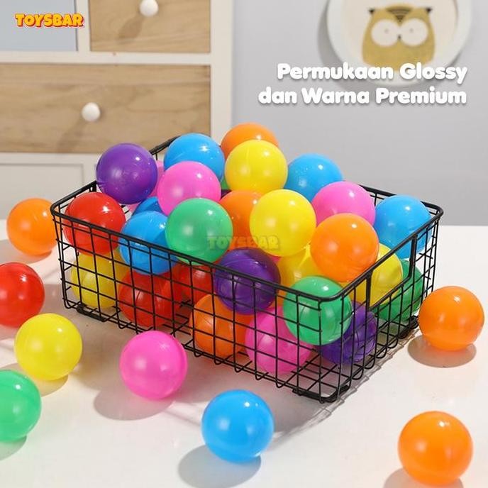 Mainan anak bola warna warni isi 500, 1000 playground mandi bola anak SNI