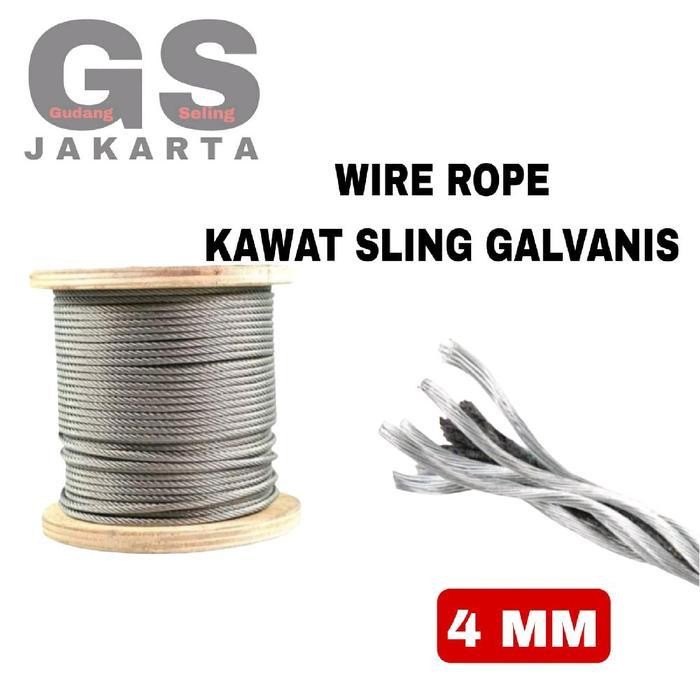 sling baja 4mm / seling baja 4mm bahan galvanis pesanan khusus
