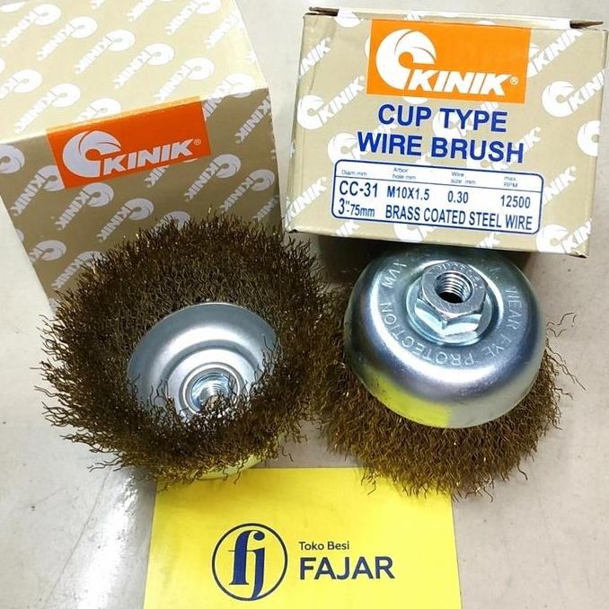Brush Gerinda Grenda Mangkok Wire Cup Brush 3 inch Kinik sikat kawat