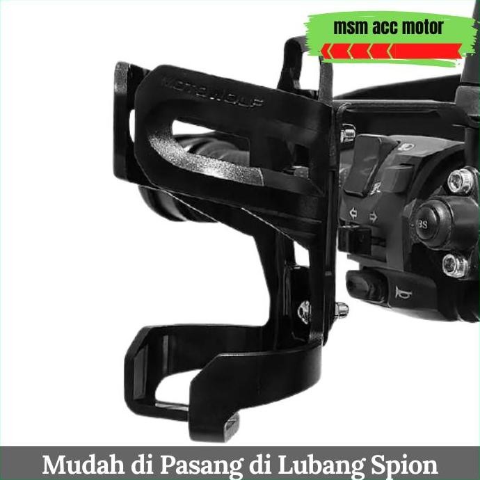 Promo Holder Tempat Botol Motowolf di Spion Motor Vario Beat Scoopy Genio Nmax Aerox Fazzio Grand Fi