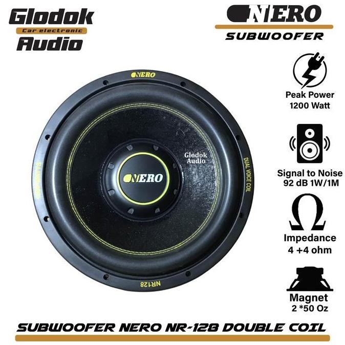 Promo Subwoofer Nero Double Magnet 12 INCH DOUBLE VOICE COIL NR 128 COD