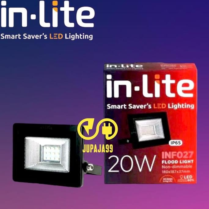 NEW LAMPU SOROT LED INLITE 20W 20 WATT INF027 FLOODLIGHT