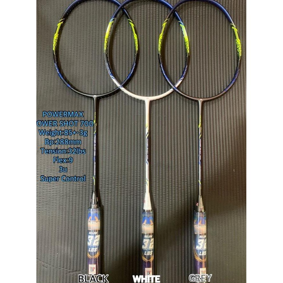 Raket Badminton POWER MAX POWER SHOT 700 super control kuat 32lbs ORI