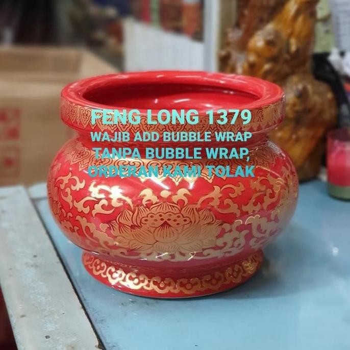 Hiolo Keramik TERATAI MERAH CABE 7"